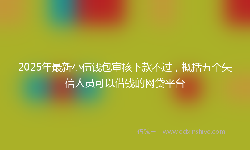 2025年最新小伍钱包审核下款不过，概括五个失信人员可以借钱的网贷平台
