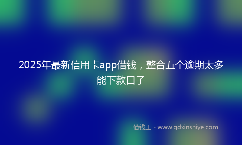 2025年最新信用卡app借钱，整合五个逾期太多能下款口子