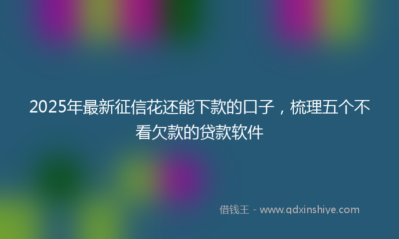 2025年最新征信花还能下款的口子，梳理五个不看欠款的贷款软件