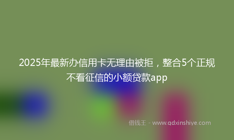 2025年最新办信用卡无理由被拒，整合5个正规不看征信的小额贷款app