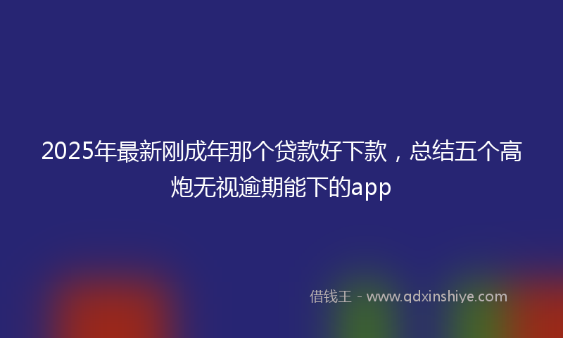 2025年最新刚成年那个贷款好下款，总结五个高炮无视逾期能下的app