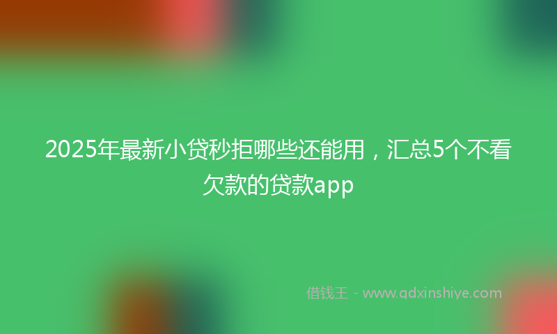 2025年最新小贷秒拒哪些还能用，汇总5个不看欠款的贷款app