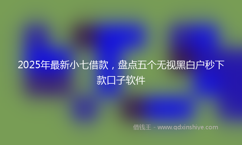 2025年最新小七借款，盘点五个无视黑白户秒下款口子软件