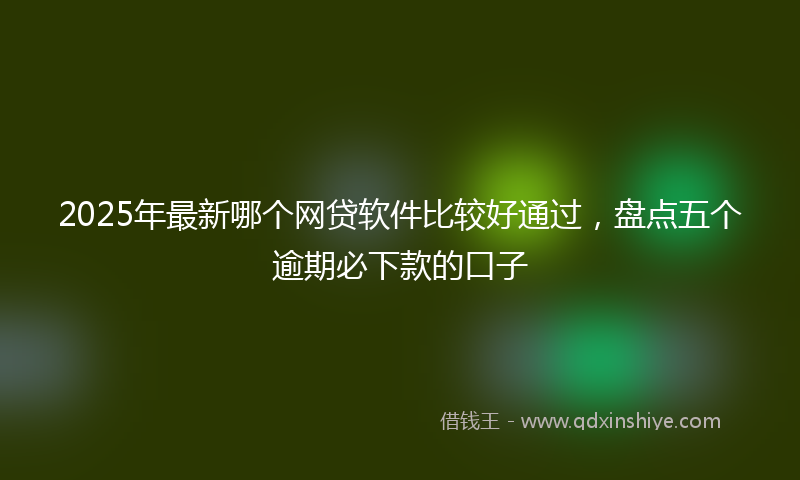 2025年最新哪个网贷软件比较好通过，盘点五个逾期必下款的口子