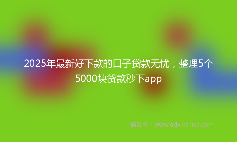2025年最新好下款的口子贷款无忧，整理5个5000块贷款秒下app