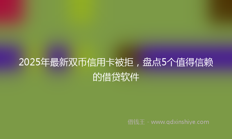 2025年最新双币信用卡被拒，盘点5个值得信赖的借贷软件