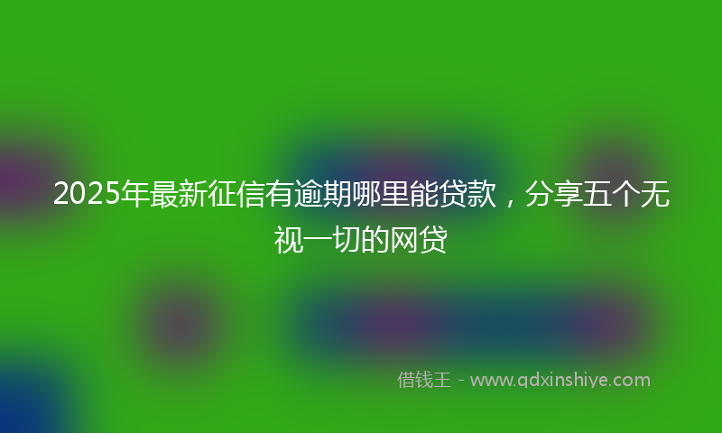2025年最新征信有逾期哪里能贷款，分享五个无视一切的网贷