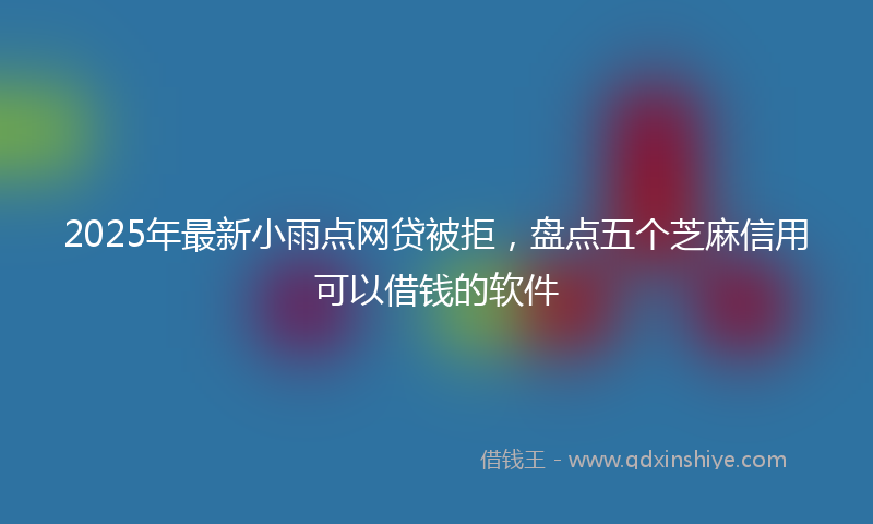 2025年最新小雨点网贷被拒，盘点五个芝麻信用可以借钱的软件