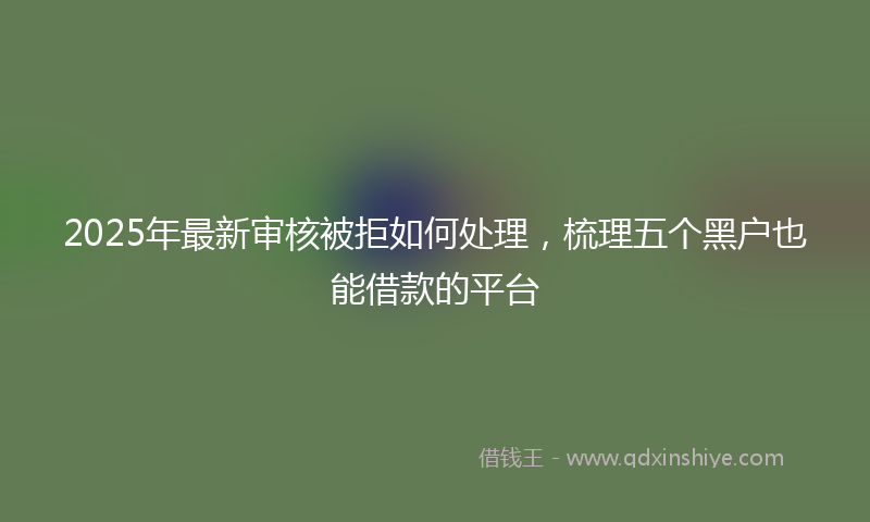 2025年最新审核被拒如何处理，梳理五个黑户也能借款的平台