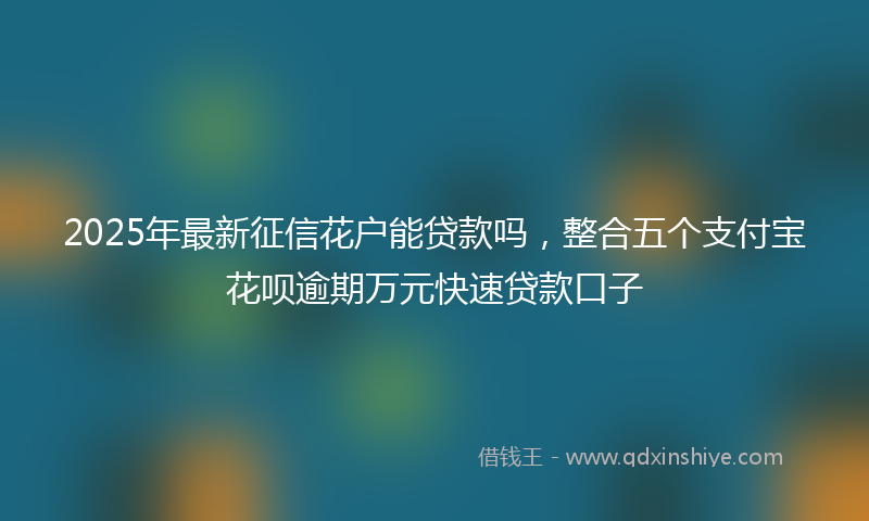 2025年最新征信花户能贷款吗，整合五个支付宝花呗逾期万元快速贷款口子