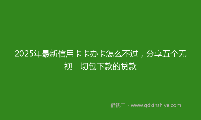2025年最新信用卡卡办卡怎么不过，分享五个无视一切包下款的贷款
