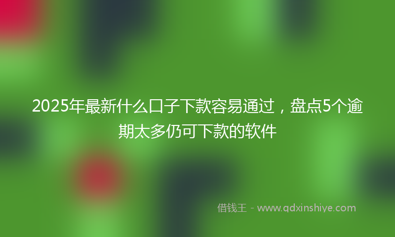 2025年最新什么口子下款容易通过，盘点5个逾期太多仍可下款的软件