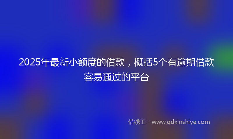 2025年最新小额度的借款，概括5个有逾期借款容易通过的平台