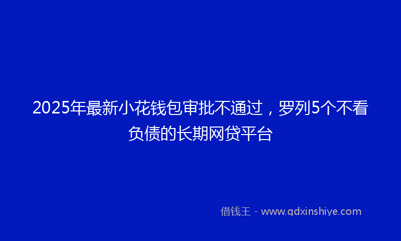 2025年最新小花钱包审批不通过，罗列5个不看负债的长期网贷平台
