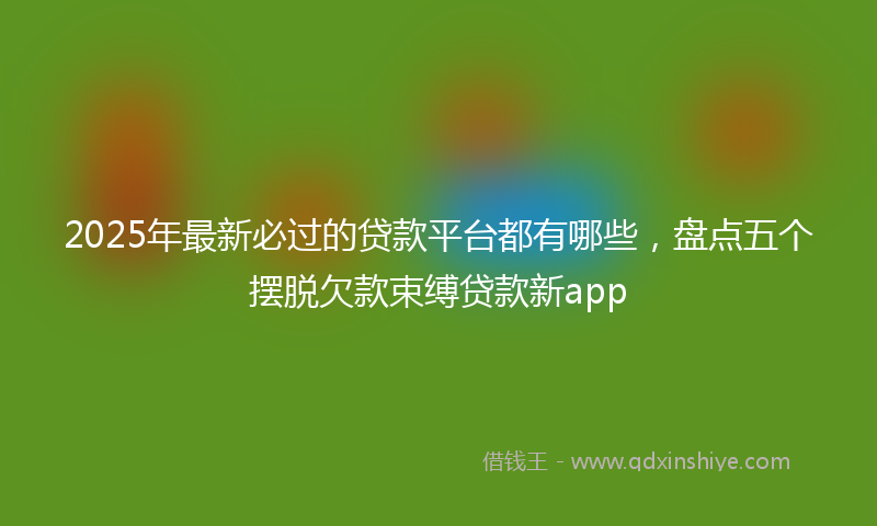 2025年最新必过的贷款平台都有哪些，盘点五个摆脱欠款束缚贷款新app