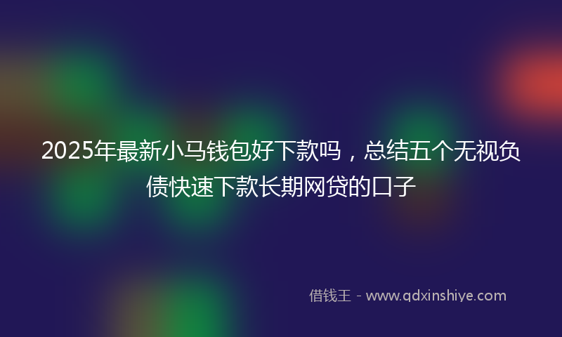 2025年最新小马钱包好下款吗，总结五个无视负债快速下款长期网贷的口子