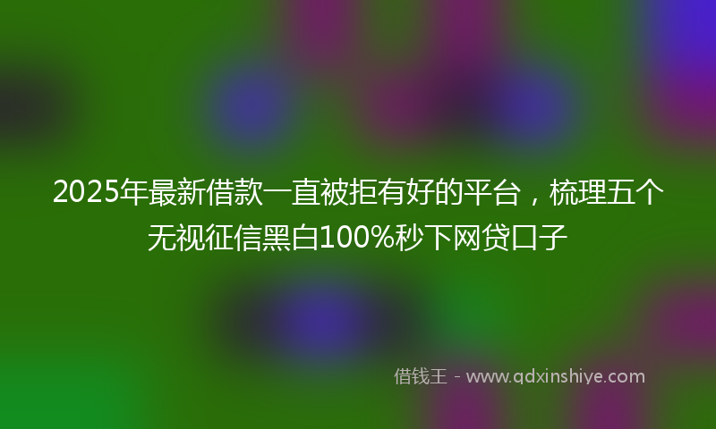 2025年最新借款一直被拒有好的平台，梳理五个无视征信黑白100%秒下网贷口子