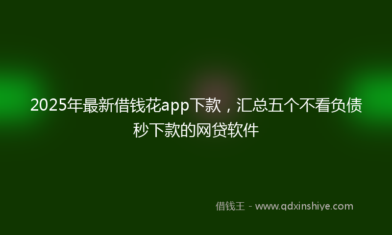 2025年最新借钱花app下款，汇总五个不看负债秒下款的网贷软件