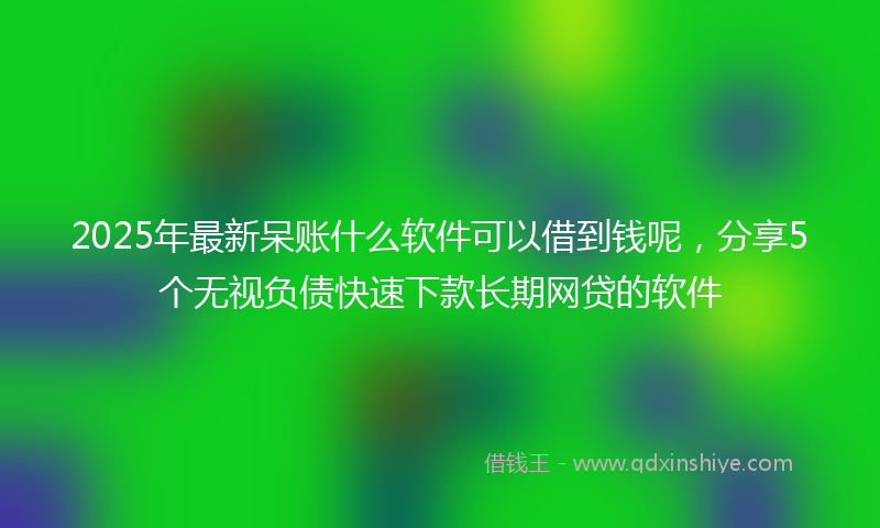 2025年最新呆账什么软件可以借到钱呢，分享5个无视负债快速下款长期网贷的软件