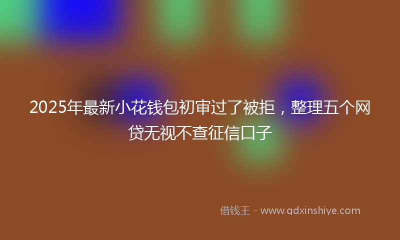 2025年最新小花钱包初审过了被拒，整理五个网贷无视不查征信口子