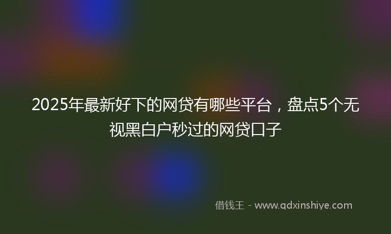 2025年最新好下的网贷有哪些平台，盘点5个无视黑白户秒过的网贷口子