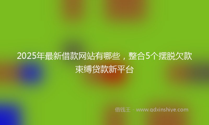 2025年最新借款网站有哪些，整合5个摆脱欠款束缚贷款新平台