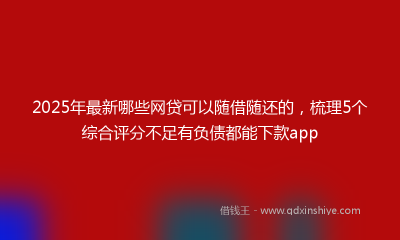 2025年最新哪些网贷可以随借随还的，梳理5个综合评分不足有负债都能下款app