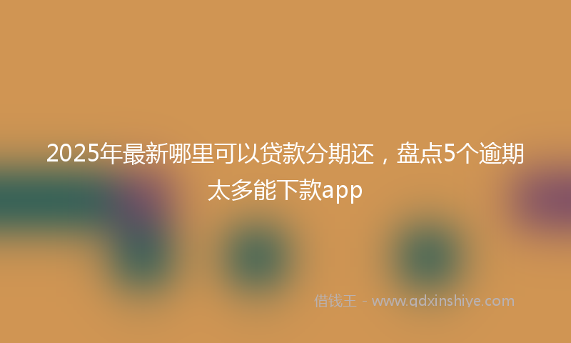 2025年最新哪里可以贷款分期还，盘点5个逾期太多能下款app