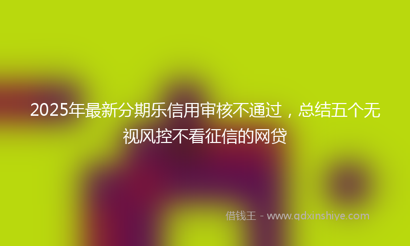 2025年最新分期乐信用审核不通过，总结五个无视风控不看征信的网贷