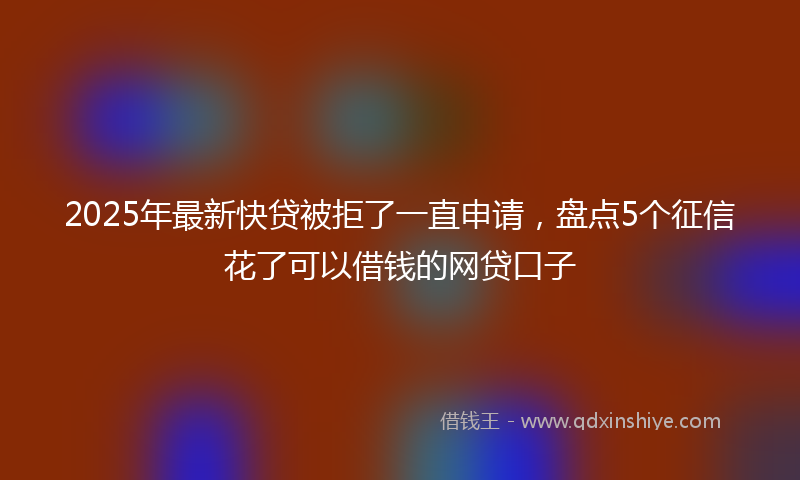 2025年最新快贷被拒了一直申请，盘点5个征信花了可以借钱的网贷口子