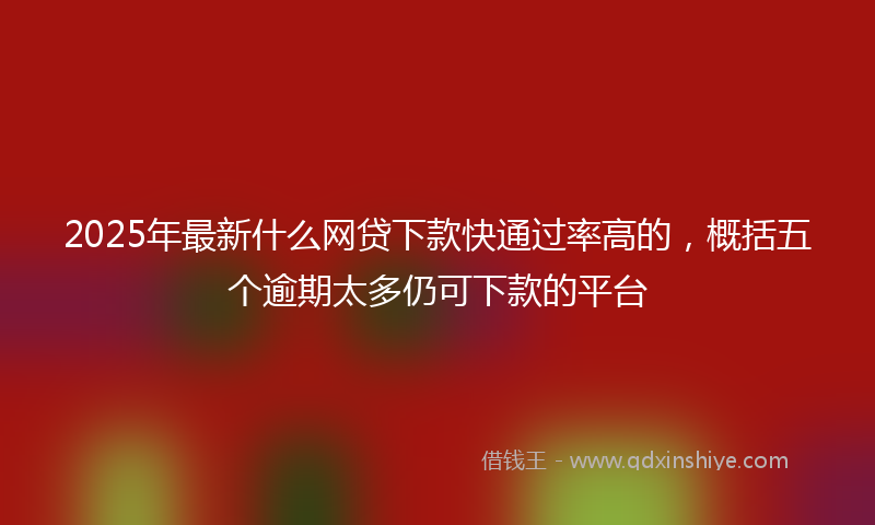 2025年最新什么网贷下款快通过率高的，概括五个逾期太多仍可下款的平台