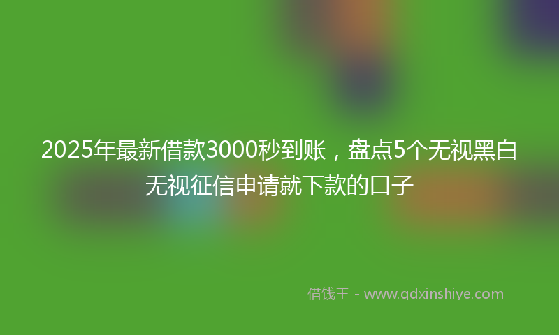2025年最新借款3000秒到账，盘点5个无视黑白无视征信申请就下款的口子