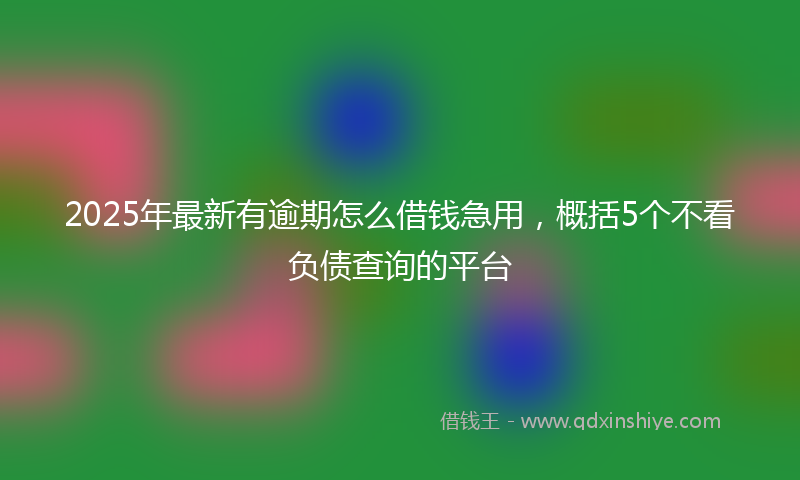 2025年最新有逾期怎么借钱急用，概括5个不看负债查询的平台