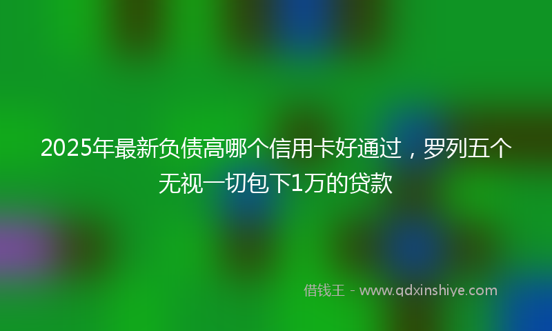 2025年最新负债高哪个信用卡好通过，罗列五个无视一切包下1万的贷款