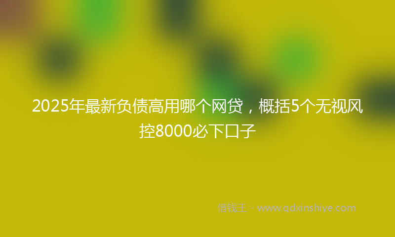 2025年最新负债高用哪个网贷，概括5个无视风控8000必下口子