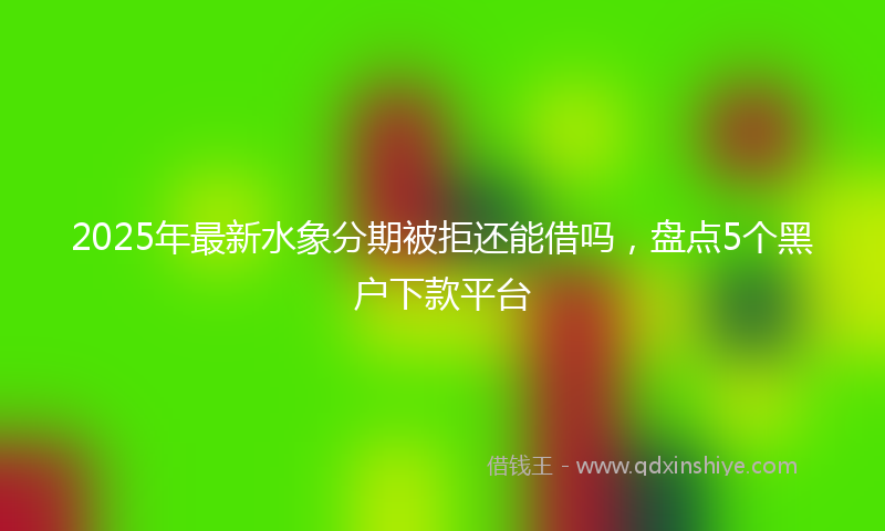 2025年最新水象分期被拒还能借吗，盘点5个黑户下款平台