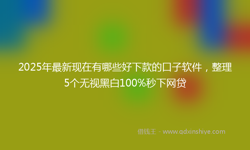 2025年最新现在有哪些好下款的口子软件，整理5个无视黑白100%秒下网贷