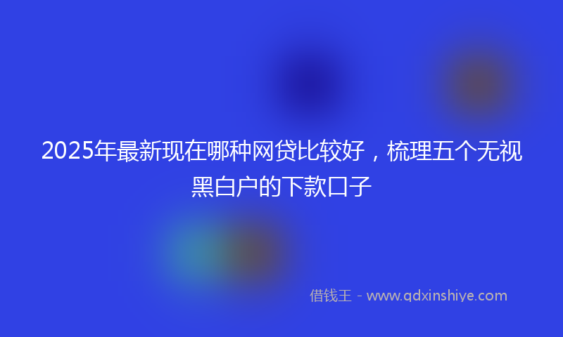 2025年最新现在哪种网贷比较好，梳理五个无视黑白户的下款口子