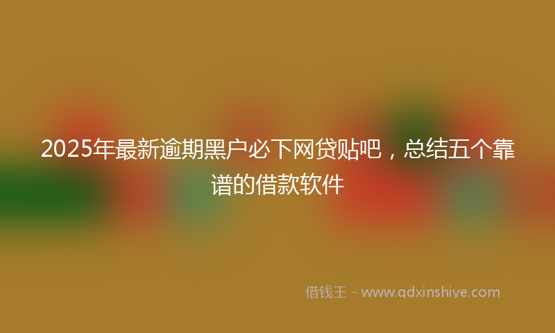 2025年最新逾期黑户必下网贷贴吧，总结五个靠谱的借款软件