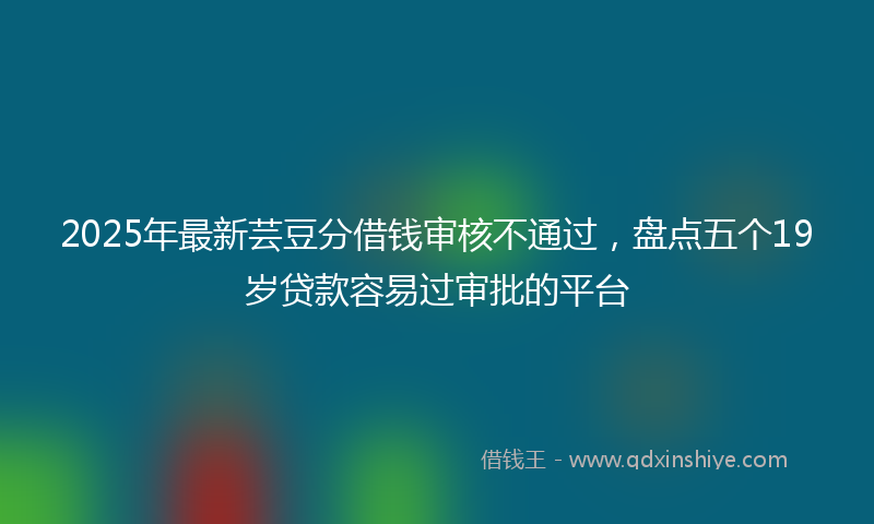 2025年最新芸豆分借钱审核不通过，盘点五个19岁贷款容易过审批的平台