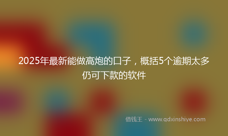 2025年最新能做高炮的口子，概括5个逾期太多仍可下款的软件
