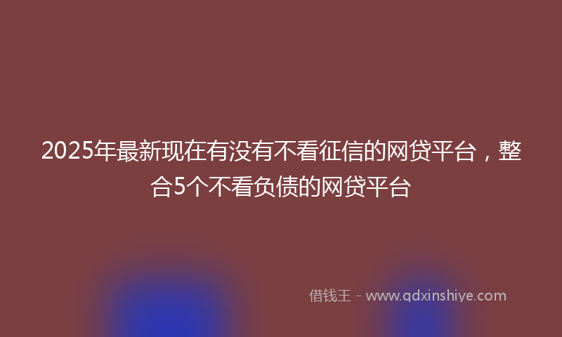 2025年最新现在有没有不看征信的网贷平台，整合5个不看负债的网贷平台