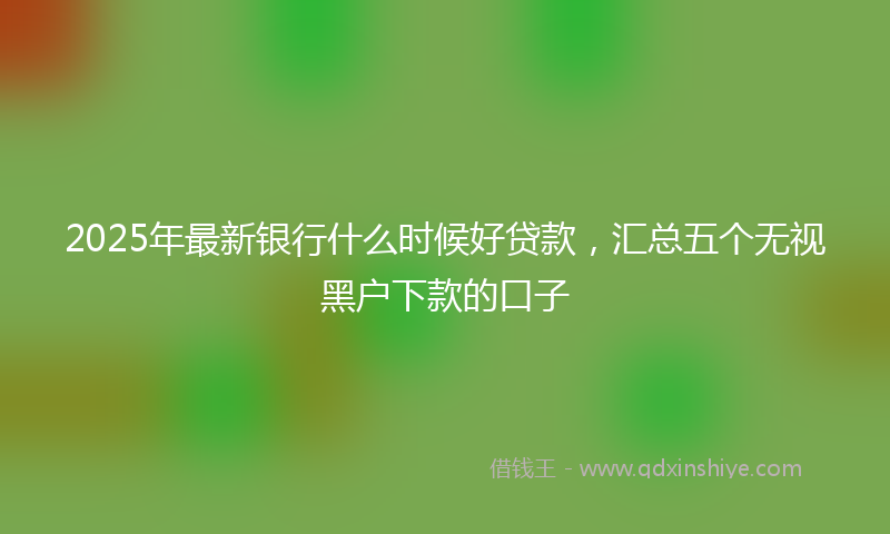 2025年最新银行什么时候好贷款，汇总五个无视黑户下款的口子