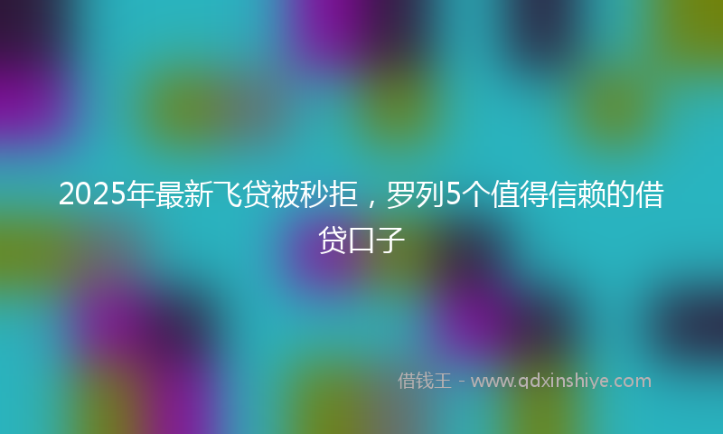 2025年最新飞贷被秒拒，罗列5个值得信赖的借贷口子