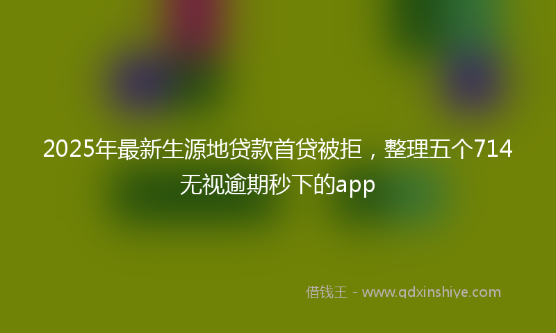 2025年最新生源地贷款首贷被拒，整理五个714无视逾期秒下的app