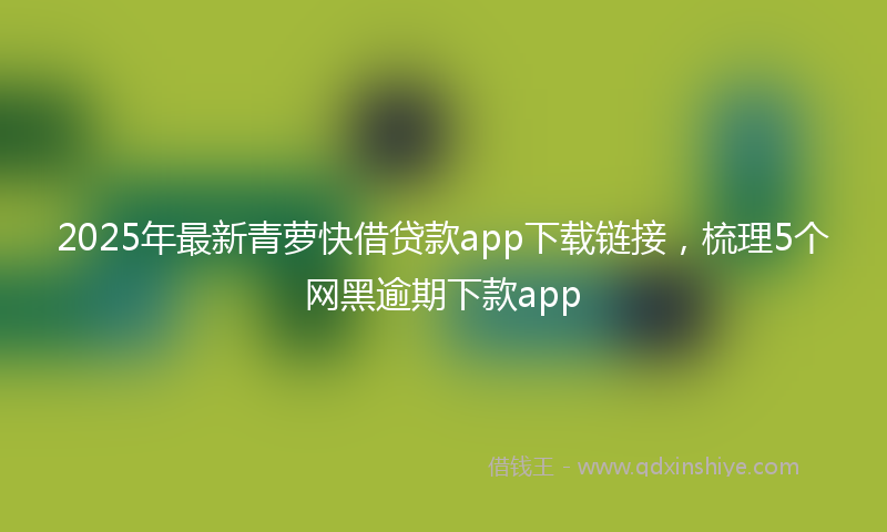 2025年最新青萝快借贷款app下载链接，梳理5个网黑逾期下款app