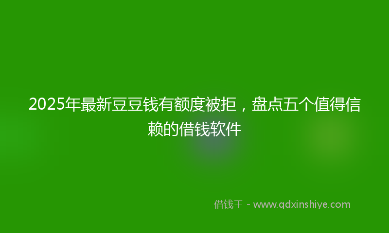 2025年最新豆豆钱有额度被拒，盘点五个值得信赖的借钱软件