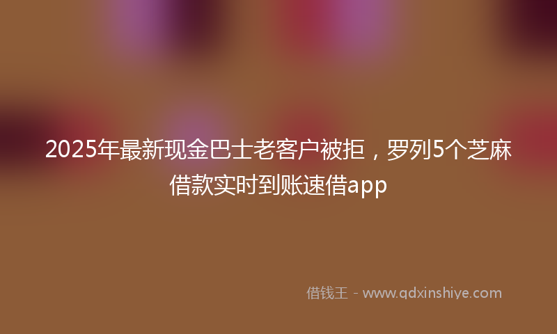 2025年最新现金巴士老客户被拒，罗列5个芝麻借款实时到账速借app