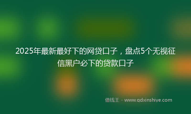2025年最新最好下的网贷口子，盘点5个无视征信黑户必下的贷款口子