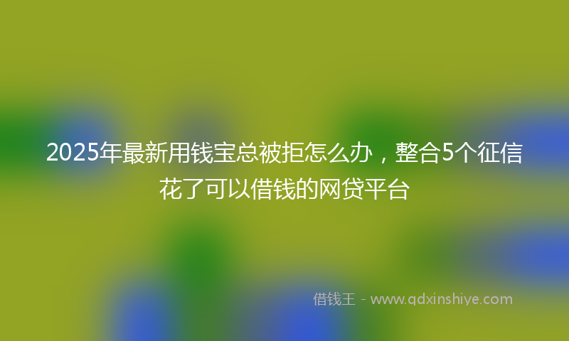 2025年最新用钱宝总被拒怎么办，整合5个征信花了可以借钱的网贷平台
